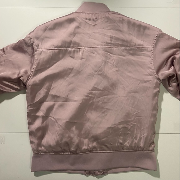 Pink satin bomber jacket size 8 - Picture 7 of 8